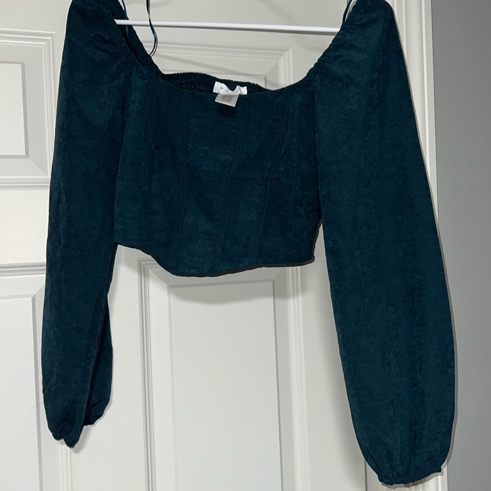 Dark blueish/green blouse from Kirious. Size Small